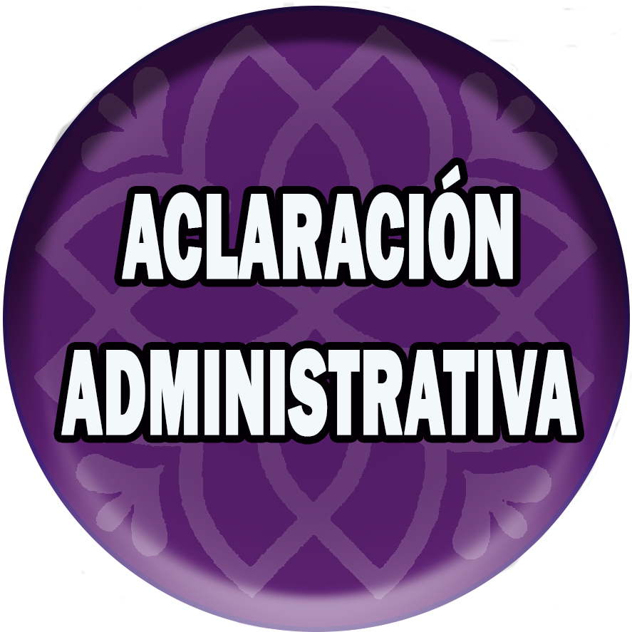 Aclaración Administrativa